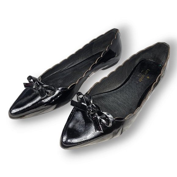 NWOB! Kate Spade Emma Black Patent Leather Flats Shoes 8 NEW WITHOUT BOX! - Picture 7 of 10